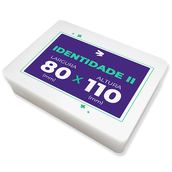 Plástico para Plastificação de Identidade II (80x110mm) - 100 Unidades