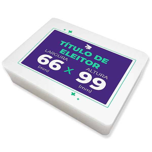 Plástico para Plastificação de Título de Eleitor (66x99mm) - 100 Unidades