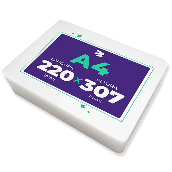 Plástico para Plastificação de A4 (220x307mm) - 100 Unidades
