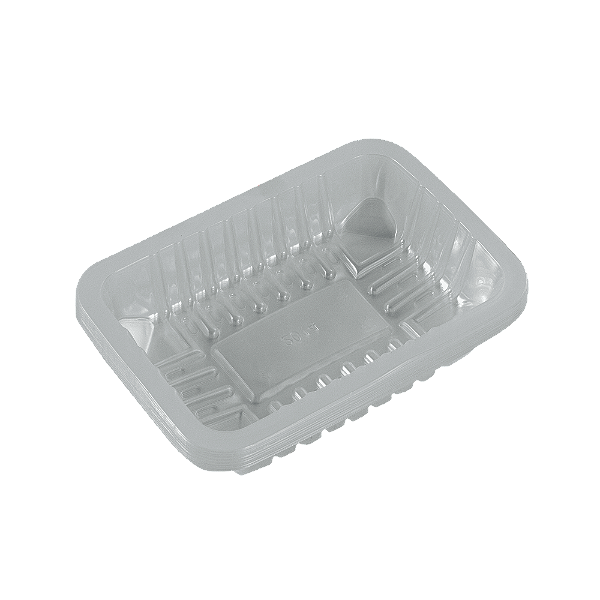Bandeja Plástica Transparente 600ml 20x14x3,5cm - 10 Unidades