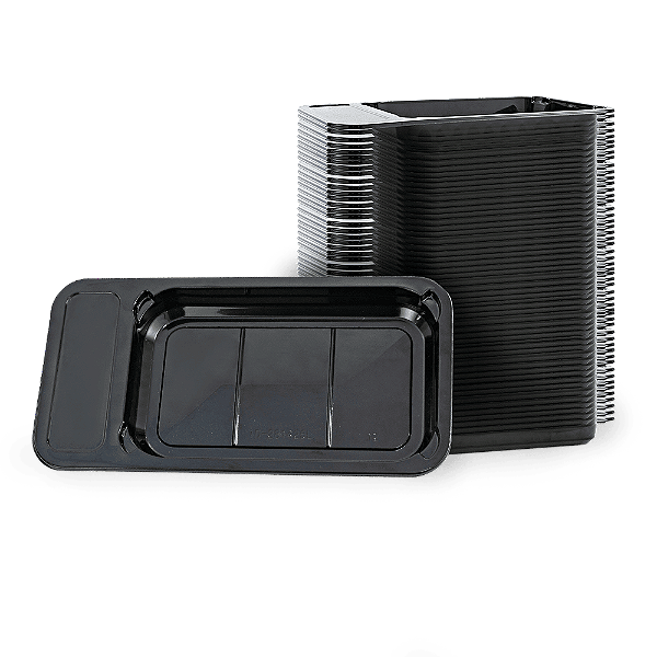 Bandeja Plástica com Aba Lateral 20x12 para Seladora a Vácuo Skinpack - 10 Unidades