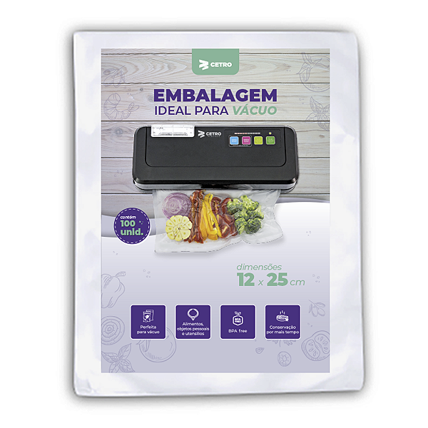 Embalagem a Vácuo 12x25 - 100 Unidades