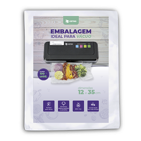 Embalagem a Vácuo 12x35 - 100 Unidades