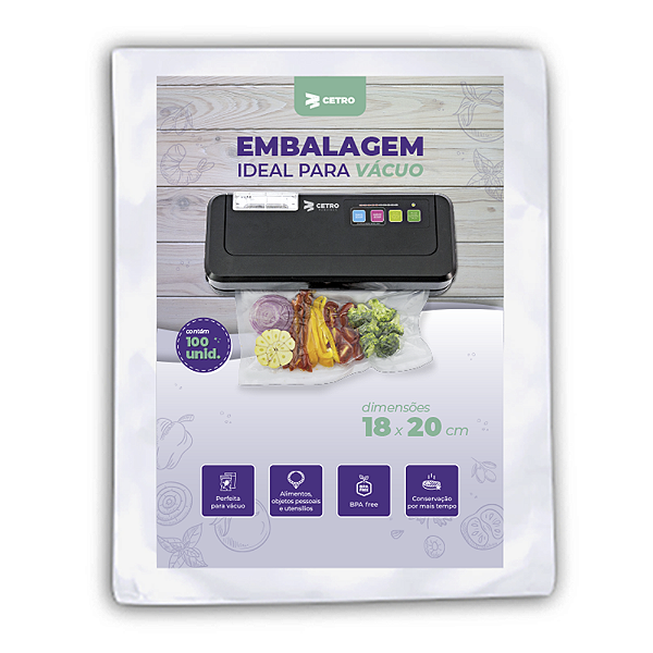 Embalagem a Vácuo 18x20 - 100 Unidades