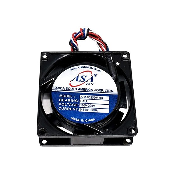 Micro Ventilador (Bivolt) Quadrado (80 x 80 x 26 mm) para Seladora CASM/SA 1000 e 900