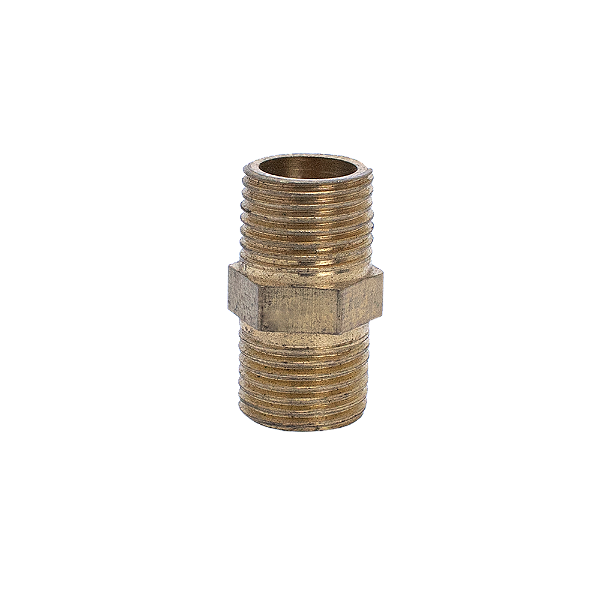 Conexão Niple Reto Macho x Macho 1/8 x 1/8 - Rosca 9,8mm Pneumática