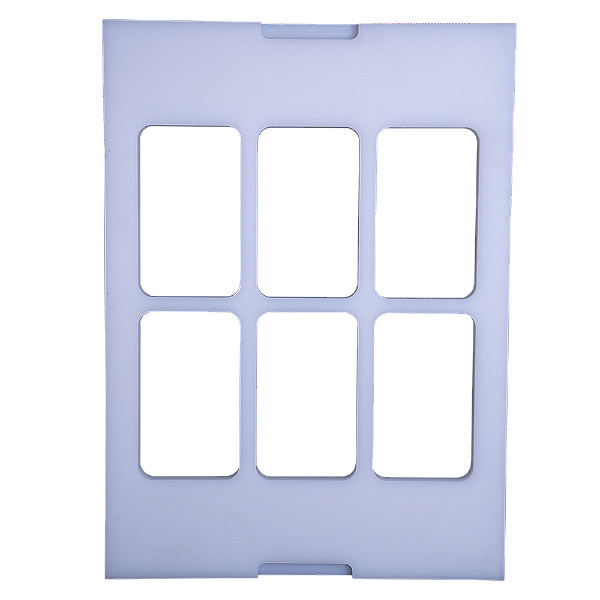 Molde de Seis Bandejas 20 x 12 cm para Seladora a Vácuo MV-SKINPACK CTVS 760 SP