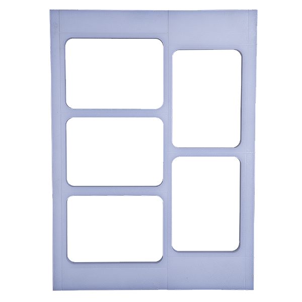 Molde de Cinco Bandejas 24 x 16 cm para Seladora a Vácuo MV-SKINPACK CTVS 760 SP