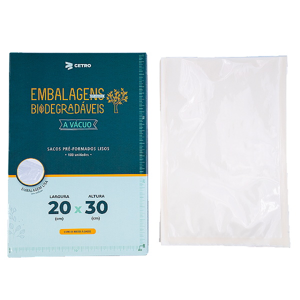 Embalagem a Vácuo Biodegradável 20x30cm - 100 Und