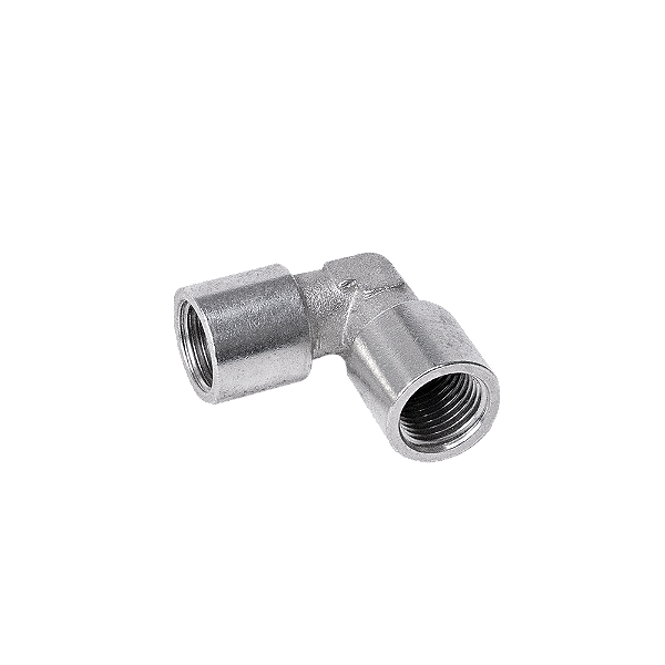 Conexão L Cotovelo Fêmea x Fêmea 18 x 18mm - Rosca 9,8mm Pneumática