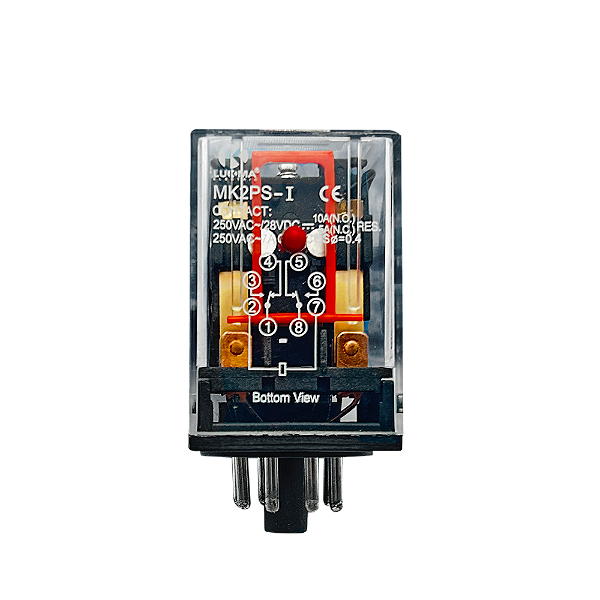 Relé Industrial 220V 10A para Seladora em L DFQ450A - 8 Pinos Redondo
