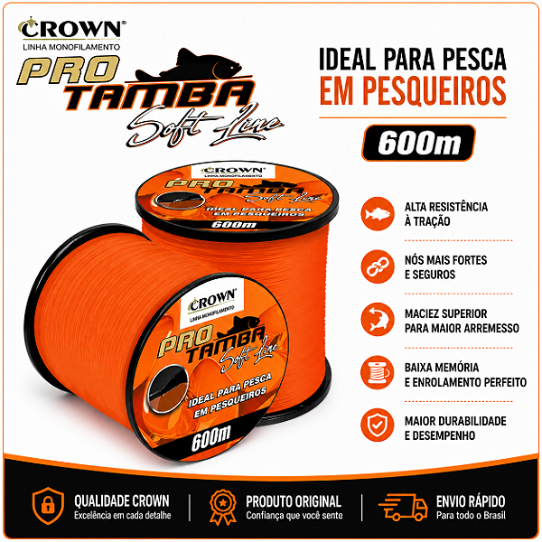 LINHA PRO TAMBA SOFT ORANGE 0,37MM 600MT