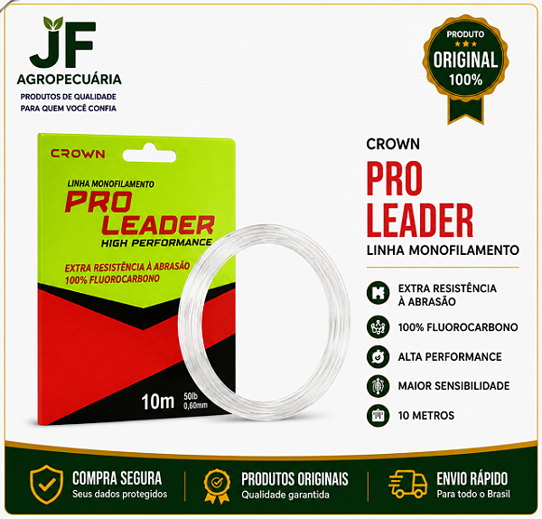 LINHA PRO LEADER FLUOROCARBON 0,47MM 10MT