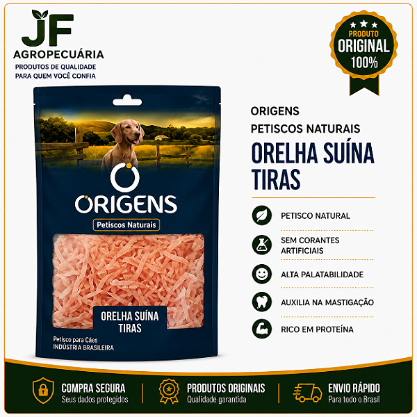 ORIGENS PN ORELHA SUINA TIRAS 50G