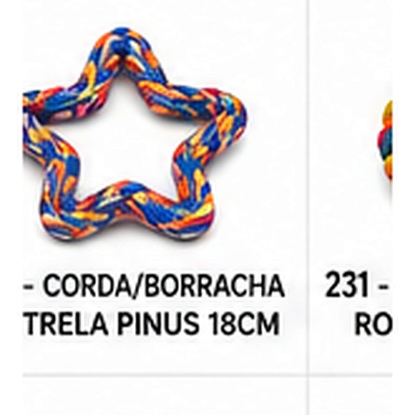 BRINQ. CORDA/BORRACHA ESTRELA PINUS 18CM
