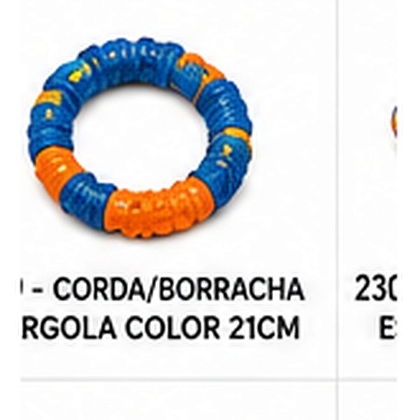 BRINQ. CORDA/BORRAC.ARGOLA COLOR 21CM
