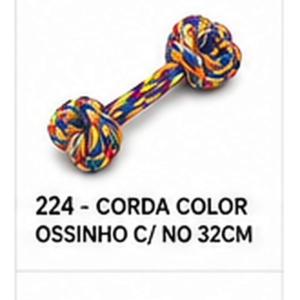 BRINQ. CORDA COLOR OSSINHO C/ NO 32CM