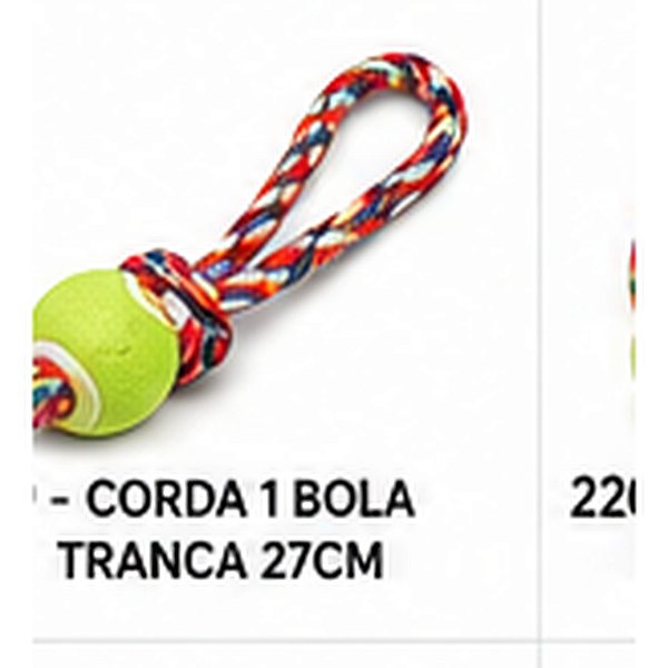 BRINQ. CORDA 1 BOLA TRANCA 27CM