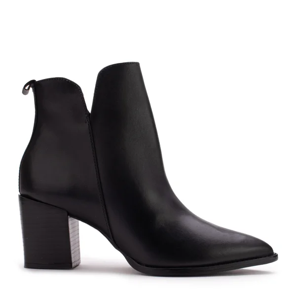 Bota Couro Chloe Lia Line Cano Curto