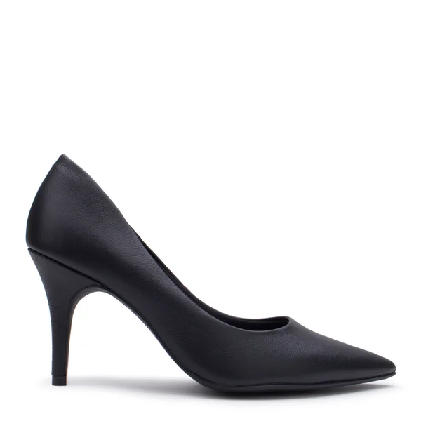 Scarpin Bico Fino em Couro Preto Lialine
