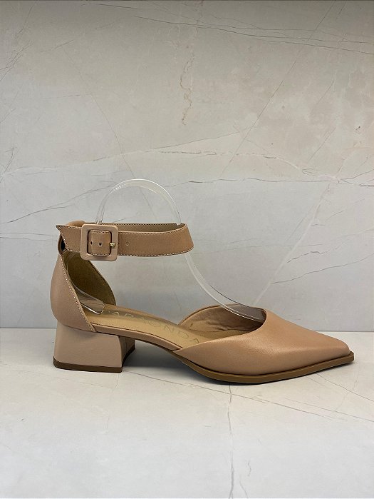Scarpin Baixo Paraonda em Couro Nude