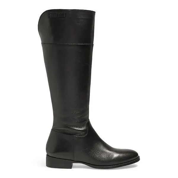 Bota Cano Alto Preta em Couro Santa Lolla