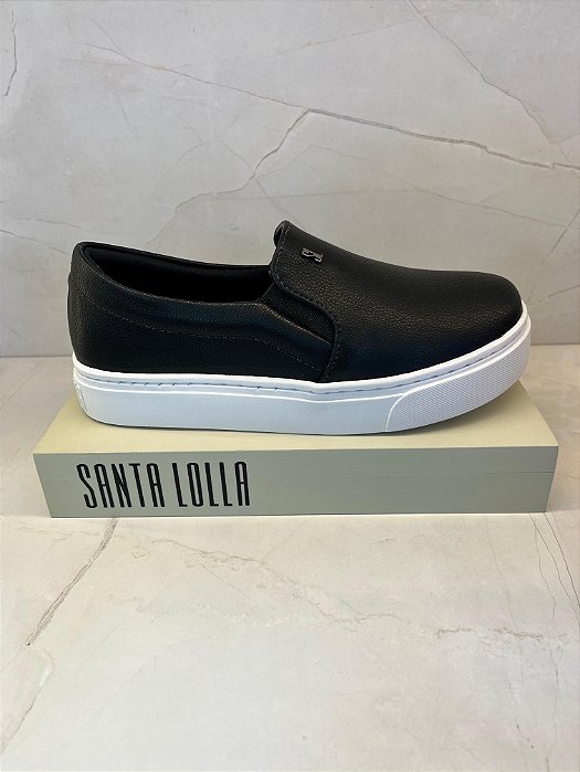 Tênis Slip On Preto Santa Lolla