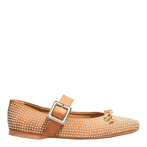 Sapatilha Santa Lolla em Couro Confort Doce De Leite