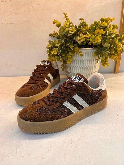 Tênis sua cia com plataforma Marrom Café