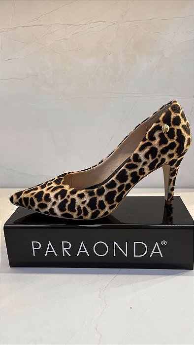 Scarpin Paraonda Animal Print em Couro