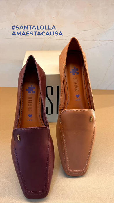 Loafer Santa Lolla Safari e Berry em Couro