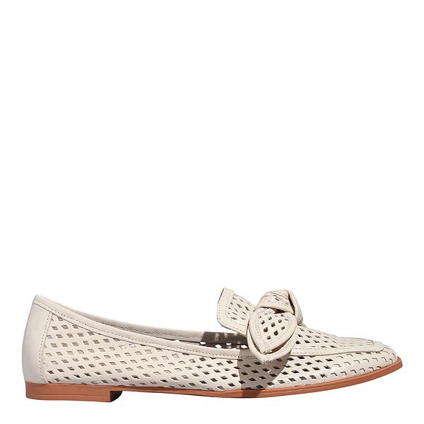 Loafer Santa Lolla Soft Marfim em Couro