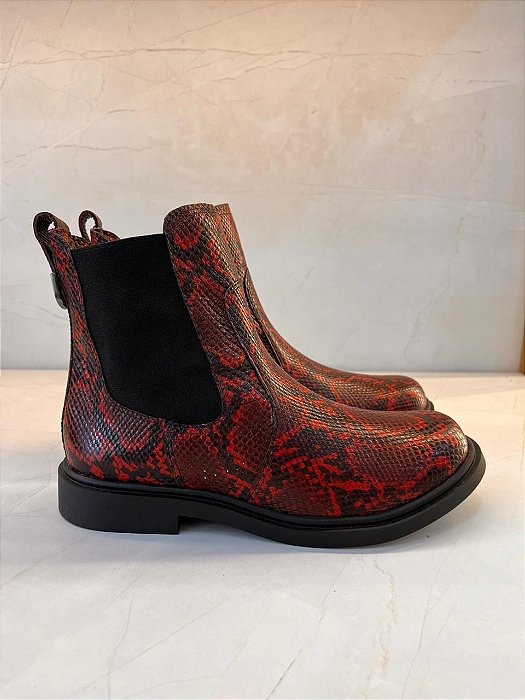 Coturno Paraonda em Couro Scarlet Red