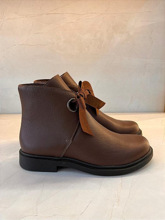 Coturno Paraonda Emilly Marrom em Couro