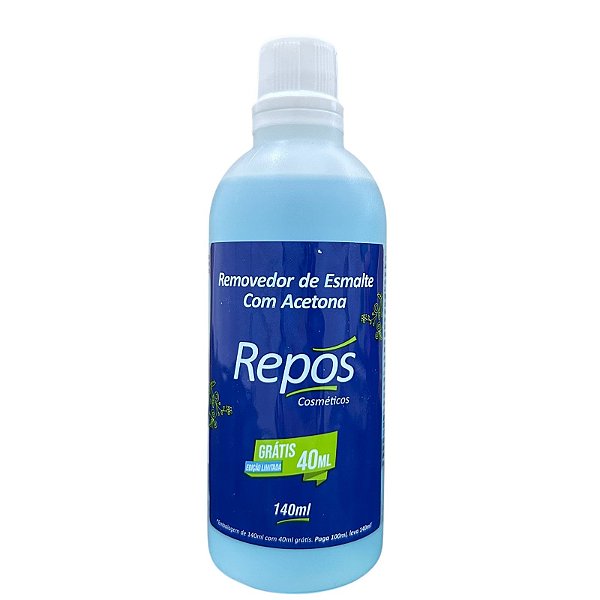 REMOVEDOR DE ESMALTE COM ACETONA REPOS 140ML