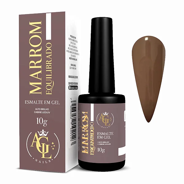 AGL ESMALTE EM GEL MARROM EQUILIBRADO 10G