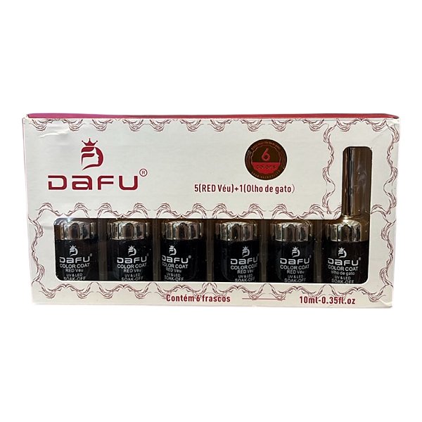 KIT ESMALTE EM GEL DAFU RED VEU