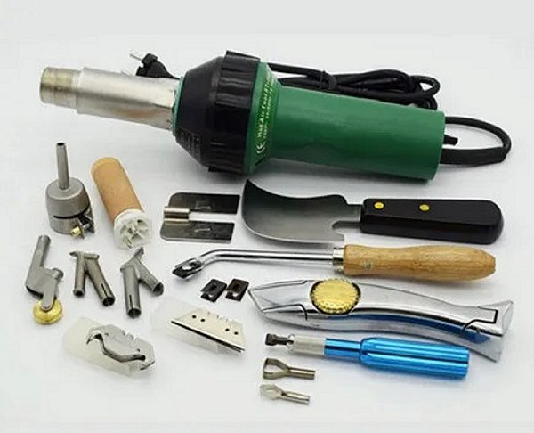 Kit 2: Soldador Manual Ar Quente Profissional Completo Para Instalação de Pisos Vinílicos e Mantas PVC