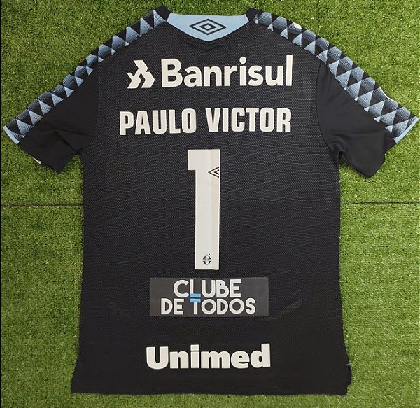 Camisa Grêmio 2019 Goleiro Preta - #1 Paulo Victor - Tam M