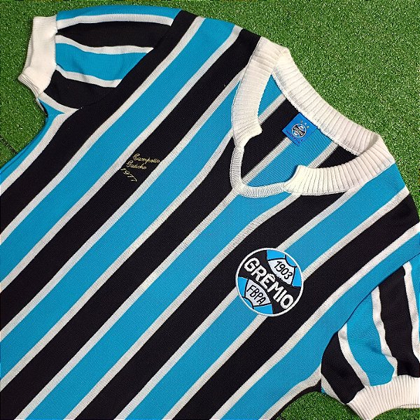 Camisa Grêmio 1977 Tricolor Retrô - #9 - Tam M