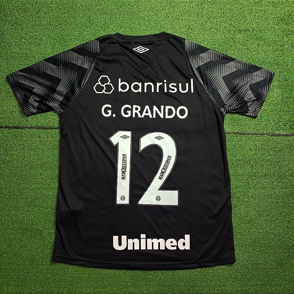 Camisa Grêmio 2024 Goleiro Preta - #12 G. Grando - Tam G