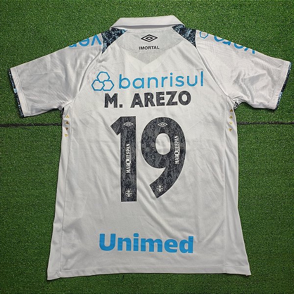 Camisa Grêmio 2024 Branca - #19 M. Arezo - Tam M