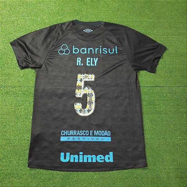 Camisa Grêmio 2023 Preta - #5 R. Ely - Tam G