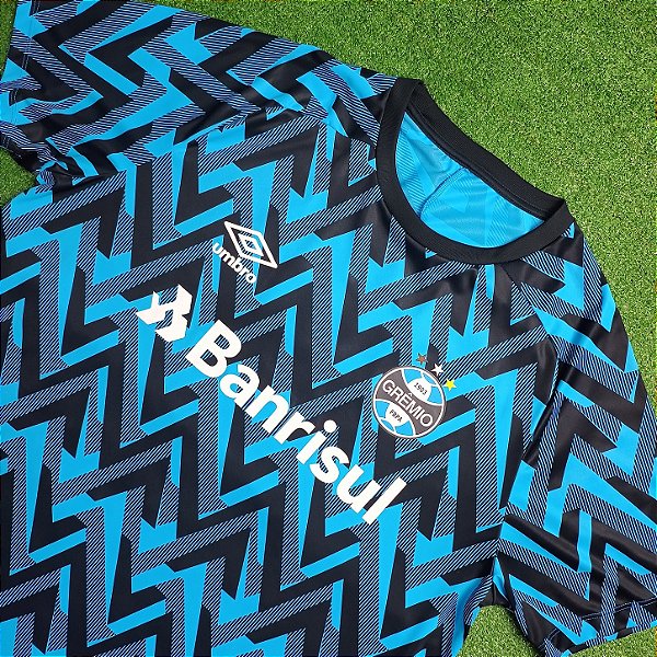 Camisa Grêmio 2021 Aquecimento Azul - Tam 2GG