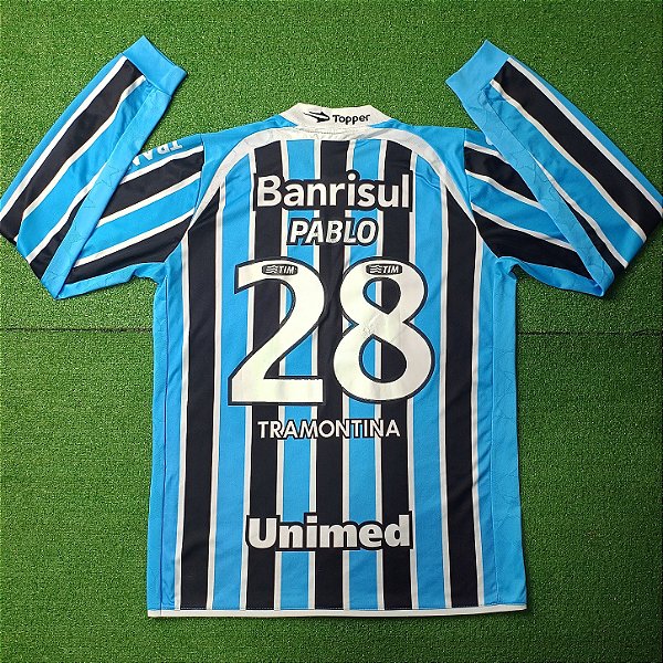 Camisa Grêmio 2011 Tricolor ML - #28 Pablo - Tam G