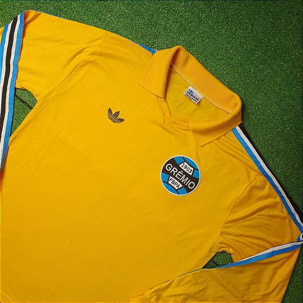 Camisa Grêmio 1983 Goleiro Retrô Amarela - #1 - Tam M