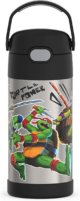 Garrafa Termica Thermos Funtainer Tartaruga Ninja 355ml