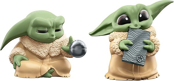 STAR WARS The Bounty Collection Série 5, Pacote com 2 bonecos Grogu, Force Focus em escala de 2,25 polegadas, mordida de Beskar, brinquedo para crianças a partir de 4 anos