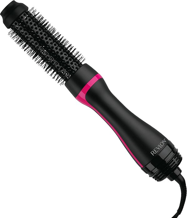 Revlon Secador e modelador de escova redonda com reforço de raiz de 1-1/2", Preto/rosa