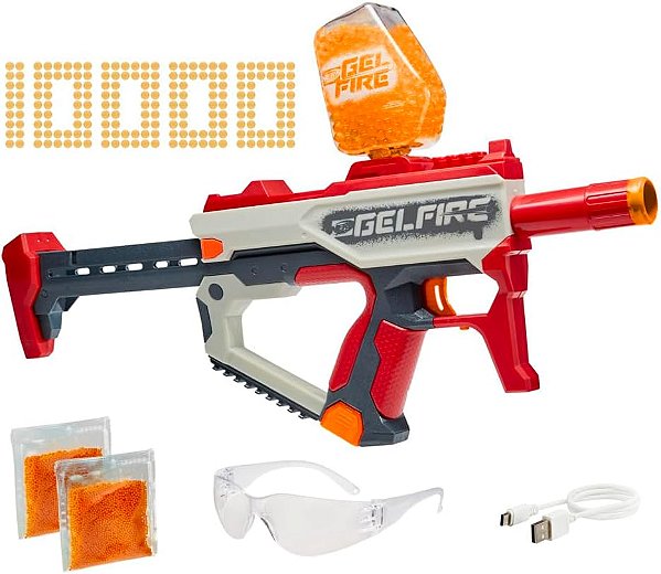 Nerf Pro Gelfire Mythic Full Auto Blaster 10.000 Bolinhas com Bateria Recarregavel usb